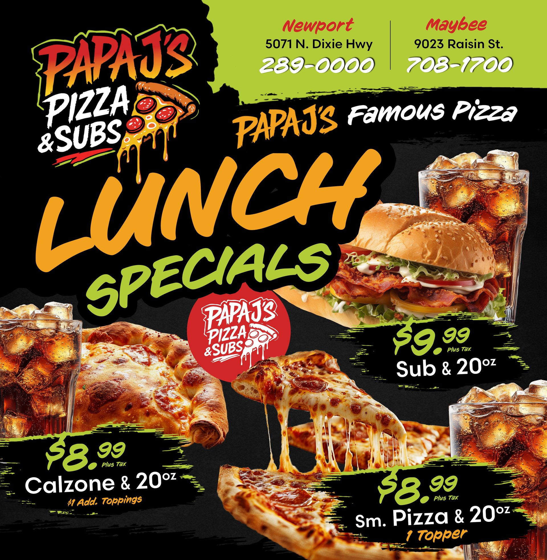 LUNCH SPECIALS ALL WEEK LONG!